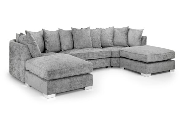 Bishop U Shape Soft Chenille Full Back Large Sofa
